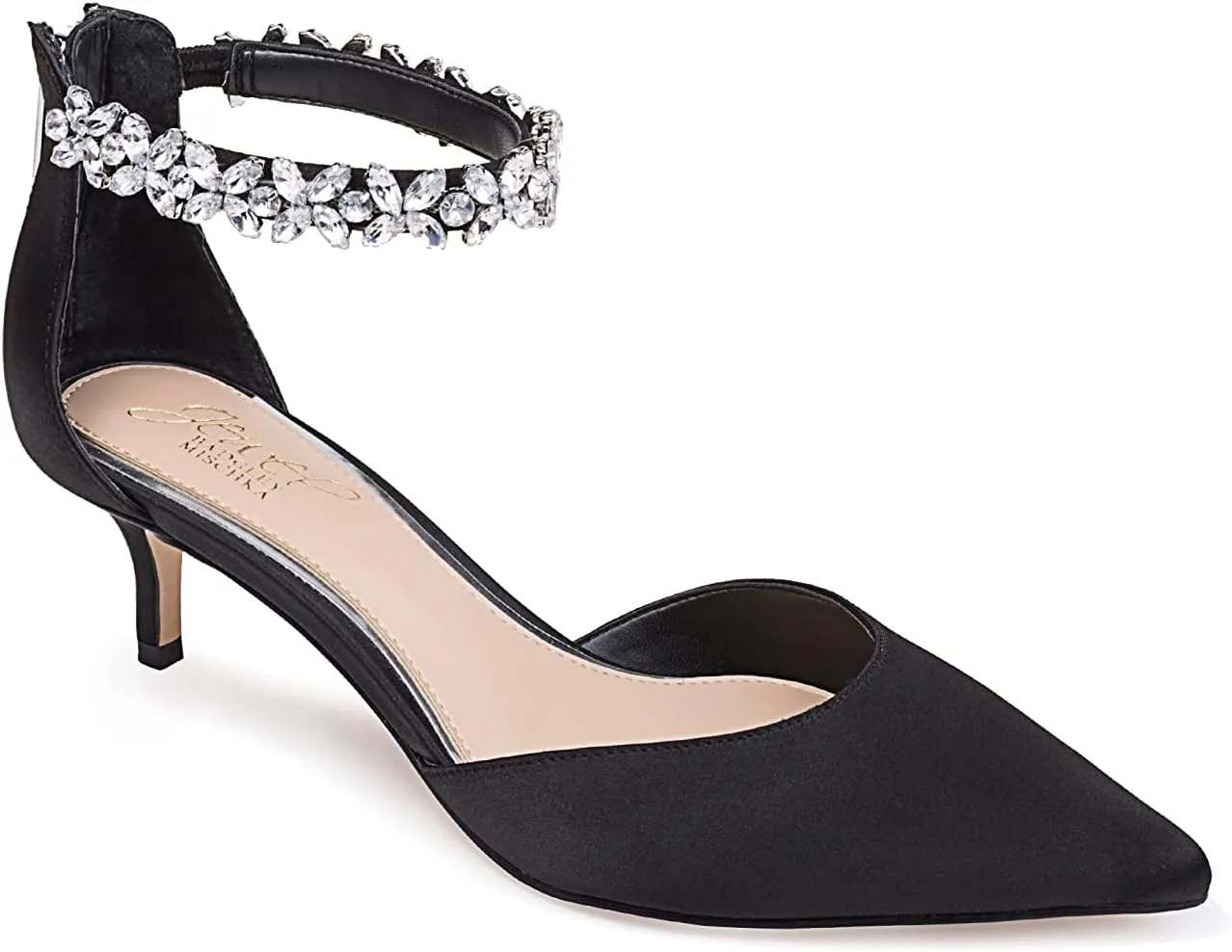 Jewel Badgley Mischka Robles Crystal Embellished Kitten Heel