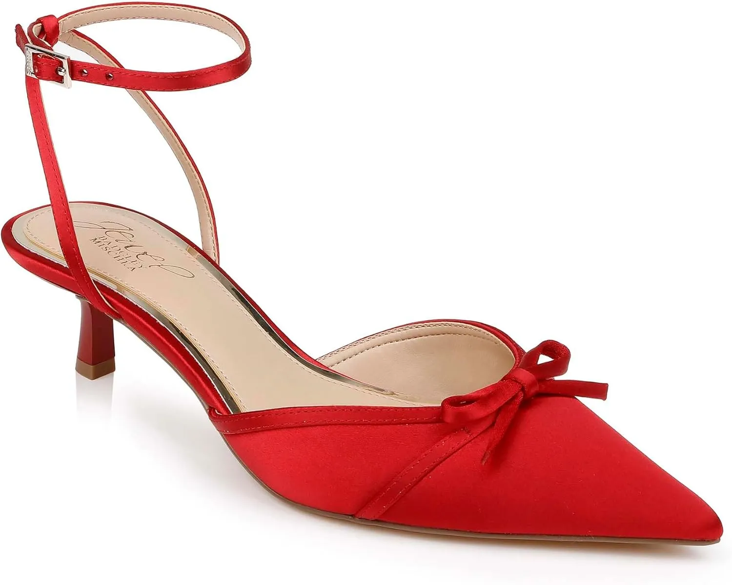 Jewel Badgley Mischka Talasia Pointed Toe Kitten Heels