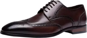 Jousen Men's Dress Shoes Leather Classic Formal Mens Oxfords Retro Derby Oxford