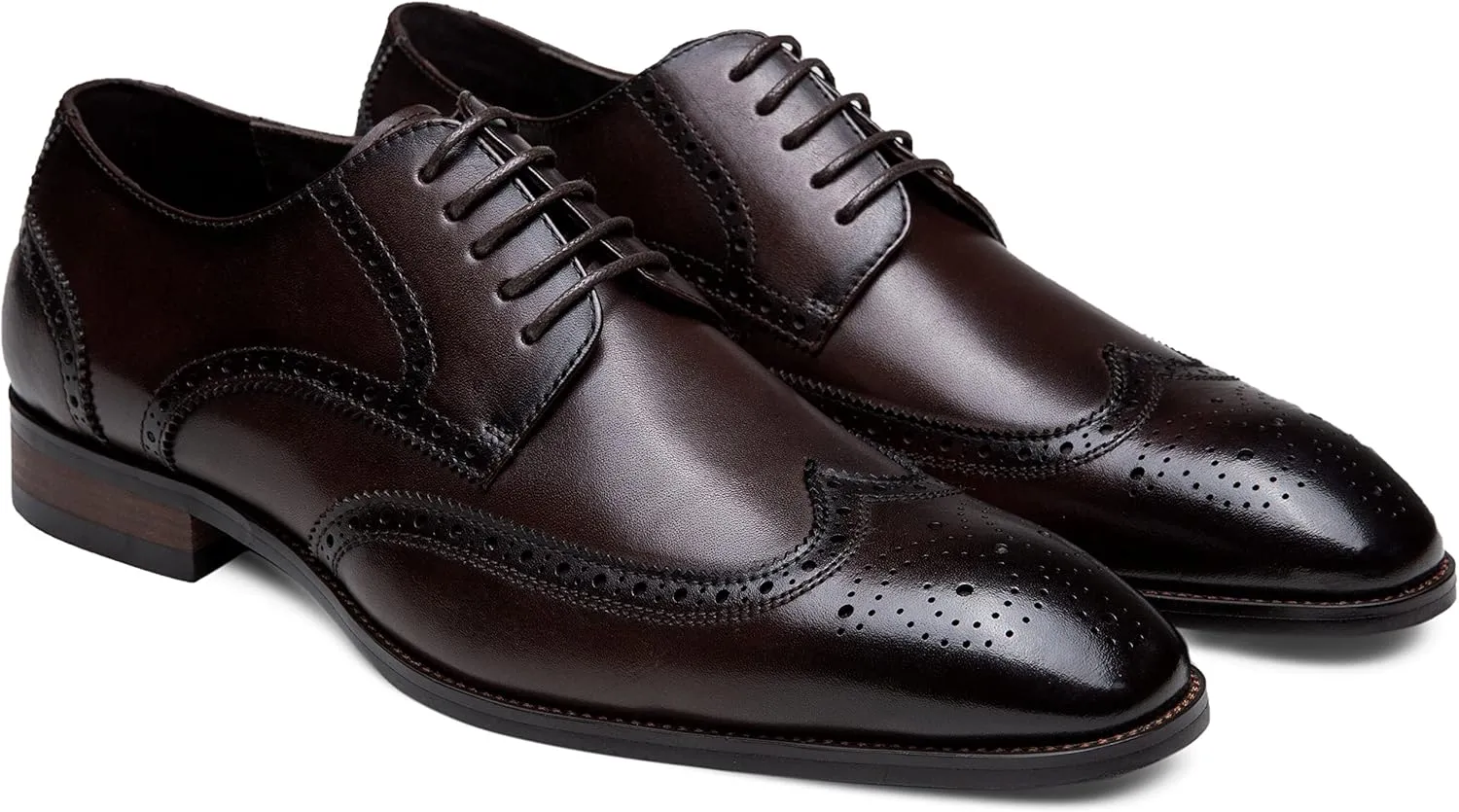 Jousen Men's Dress Shoes Leather Classic Formal Mens Oxfords Retro Derby Oxford