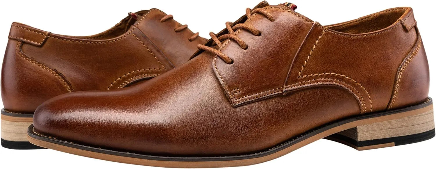Jousen Men's Dress Shoes Leather Classic Formal Mens Oxfords Retro Derby Oxford