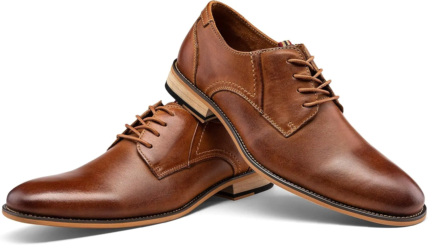 Jousen Men's Dress Shoes Leather Classic Formal Mens Oxfords Retro Derby Oxford