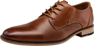 Jousen Men's Dress Shoes Leather Classic Formal Mens Oxfords Retro Derby Oxford