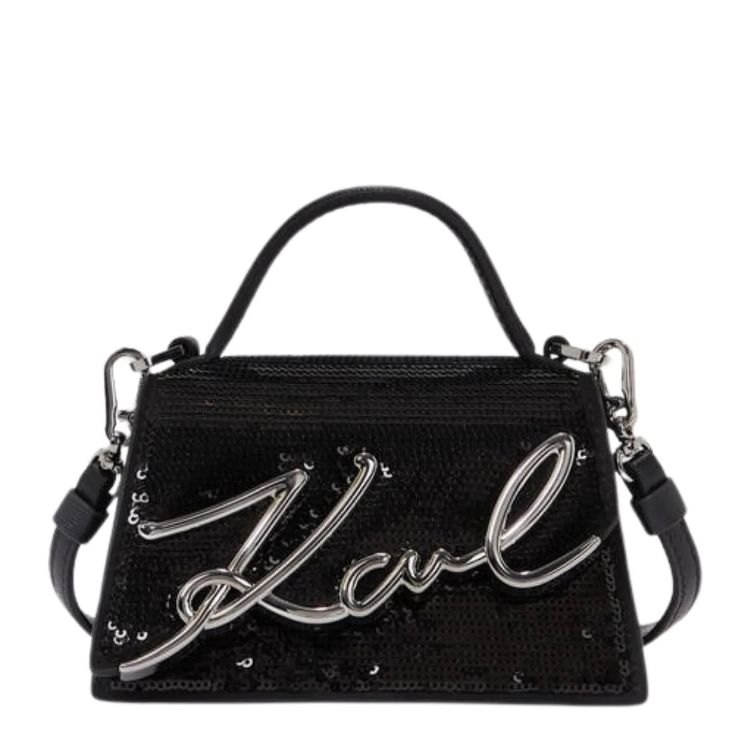 KARL LAGERFELD K/SIGNATURE SEQUIN SMALL CROSSBODY BAG