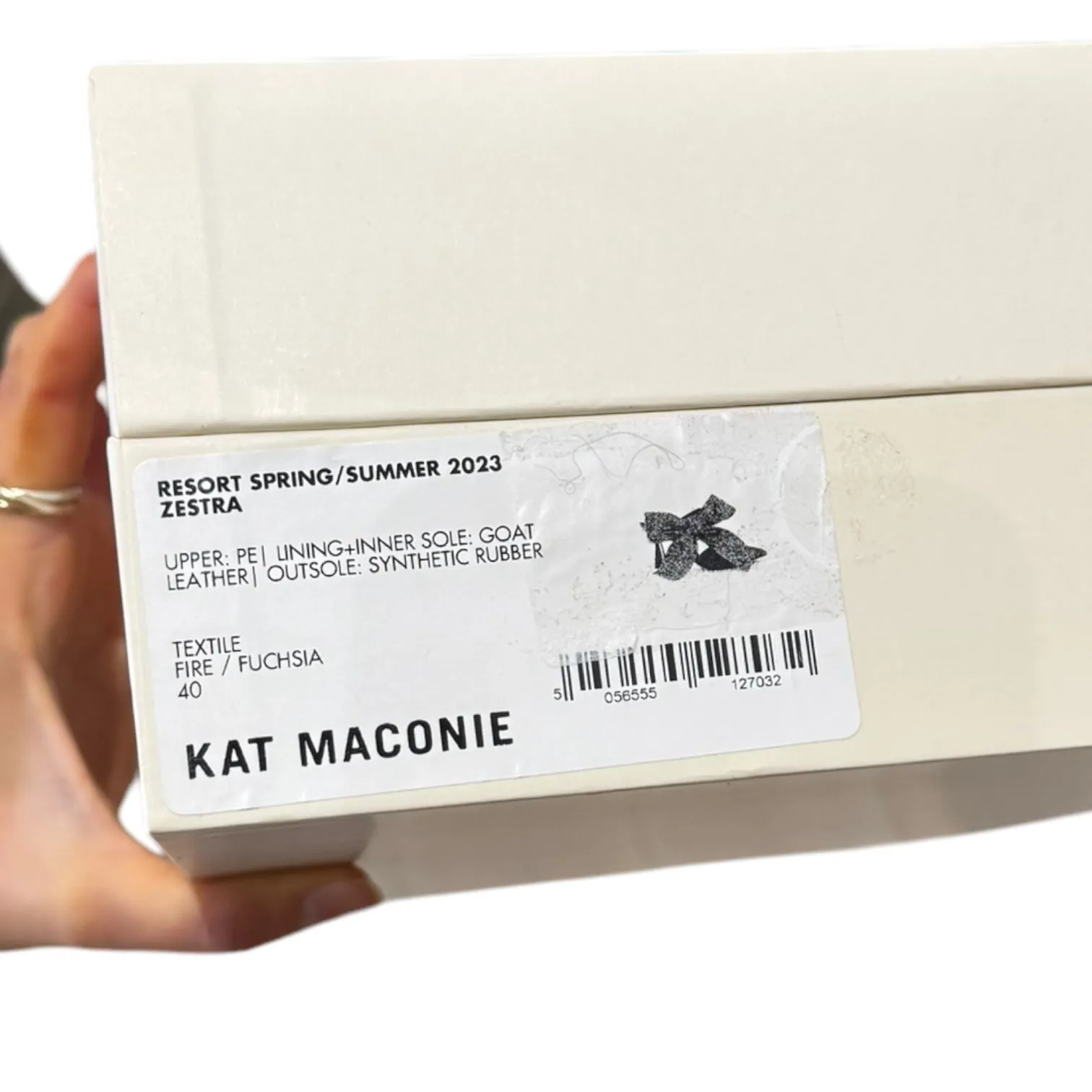 Kat Maconie Pink and Orange Bow Mule Heels - 7 - NEW