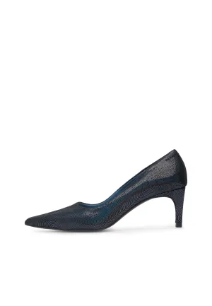 Kelly - Embossed Leather - Black