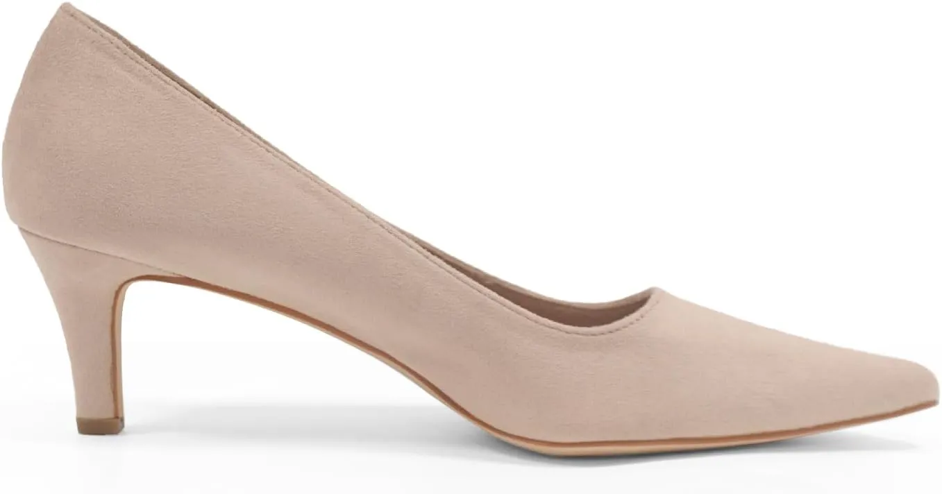 Kitten Heels for Women Closed Toe Heels 2 inch Low Heel Comfortable Pump Shoes for Women Work Casual Party Dressy Wedding