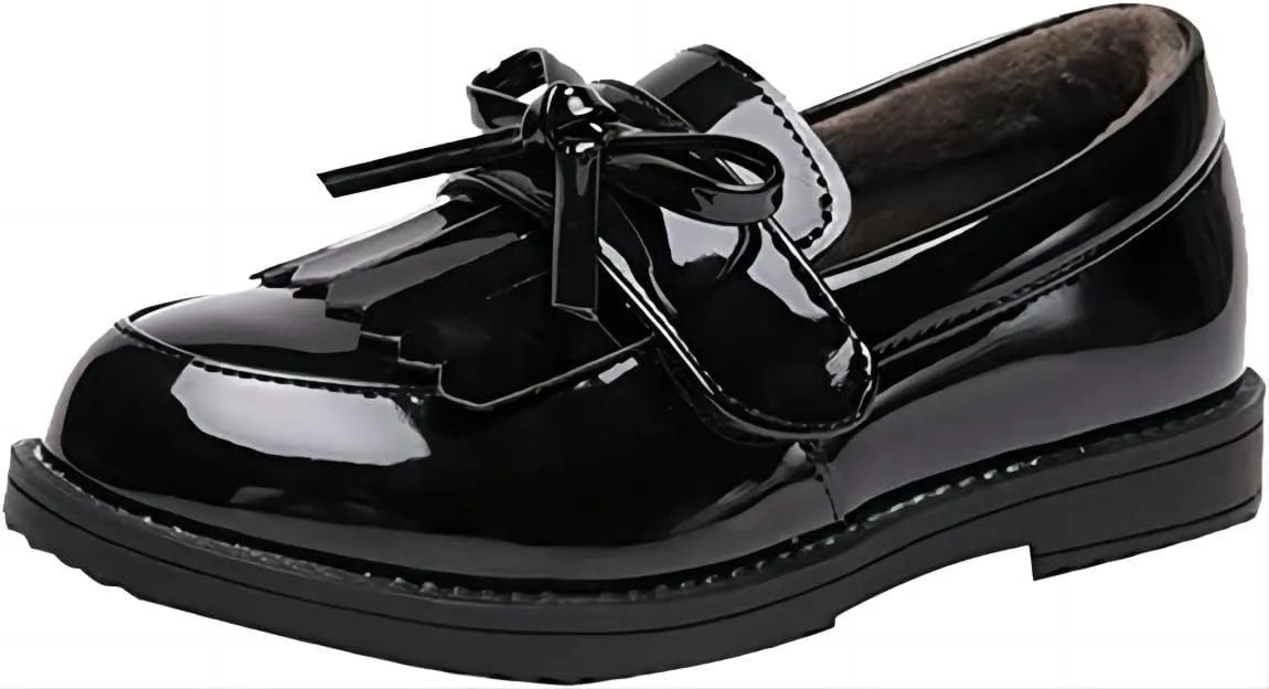 kkdom Girl's Classic Tassel School Uniform Shoes British Style Oxford Shoes