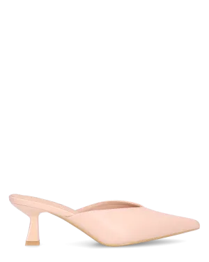 KLOE - décolleté beige a punta con tacco basso