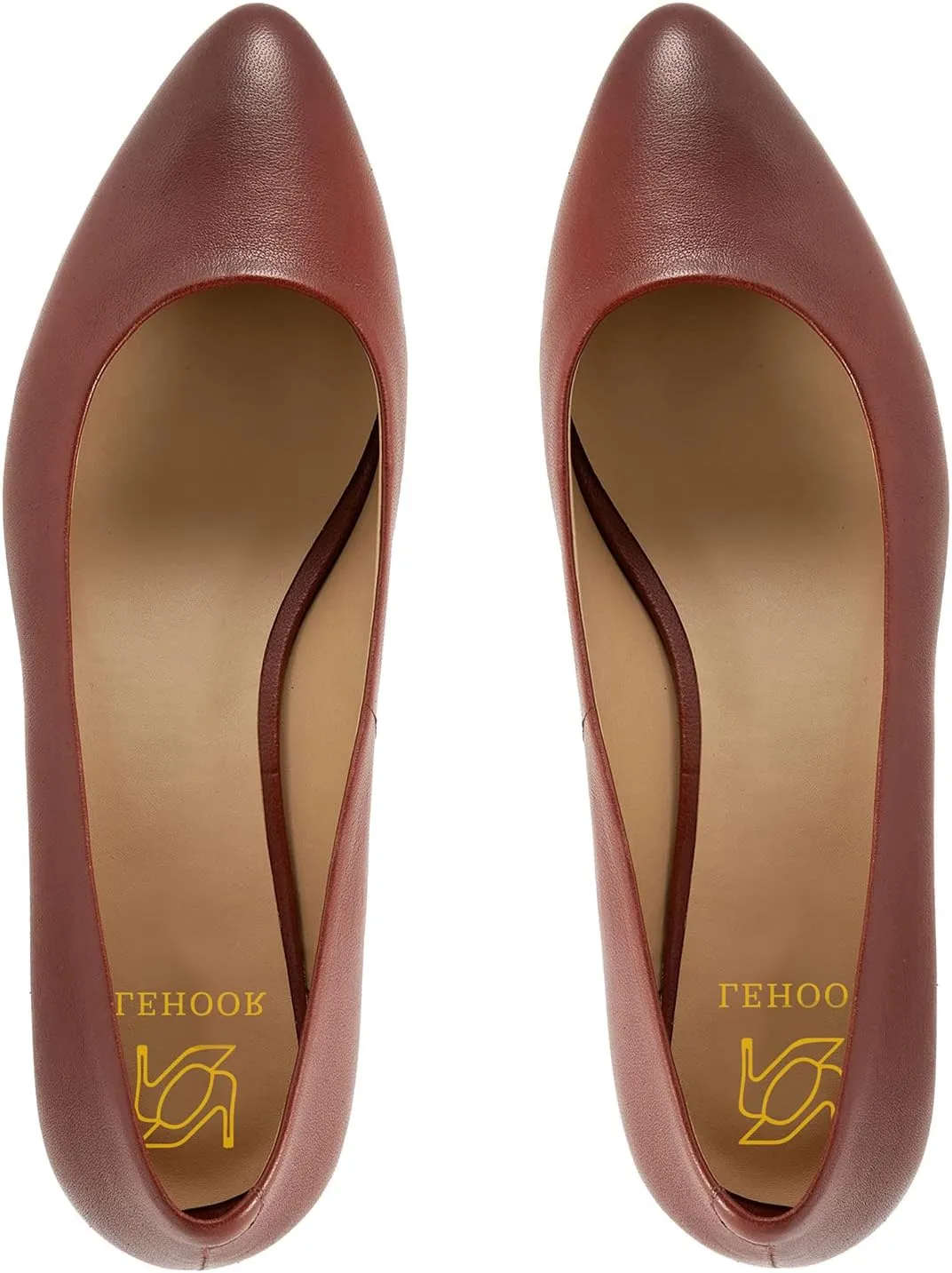 LEHOOR Women Low Chunky Block Heel Pumps Pointed Toe Slip On Flats Shoes Comfort 1.5 Inch Thick Heels Pointy Closed Toe Dress Sandals Suede Patent Office Work Pump Ladies Basic Classic Retro 4-11 M US
