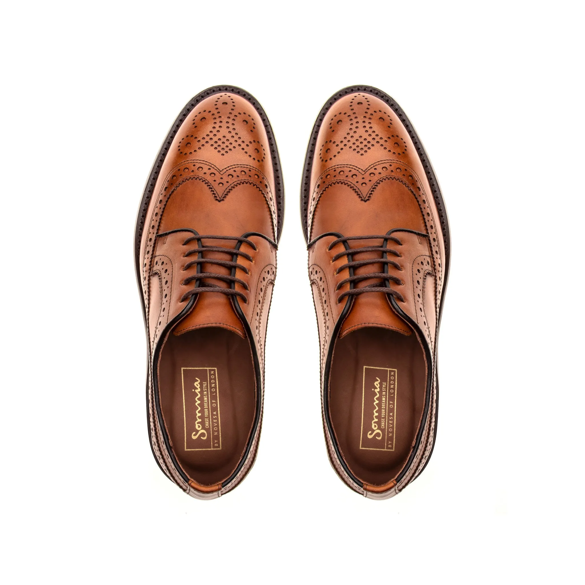Lionel Wingtip Oxford - Whiskey