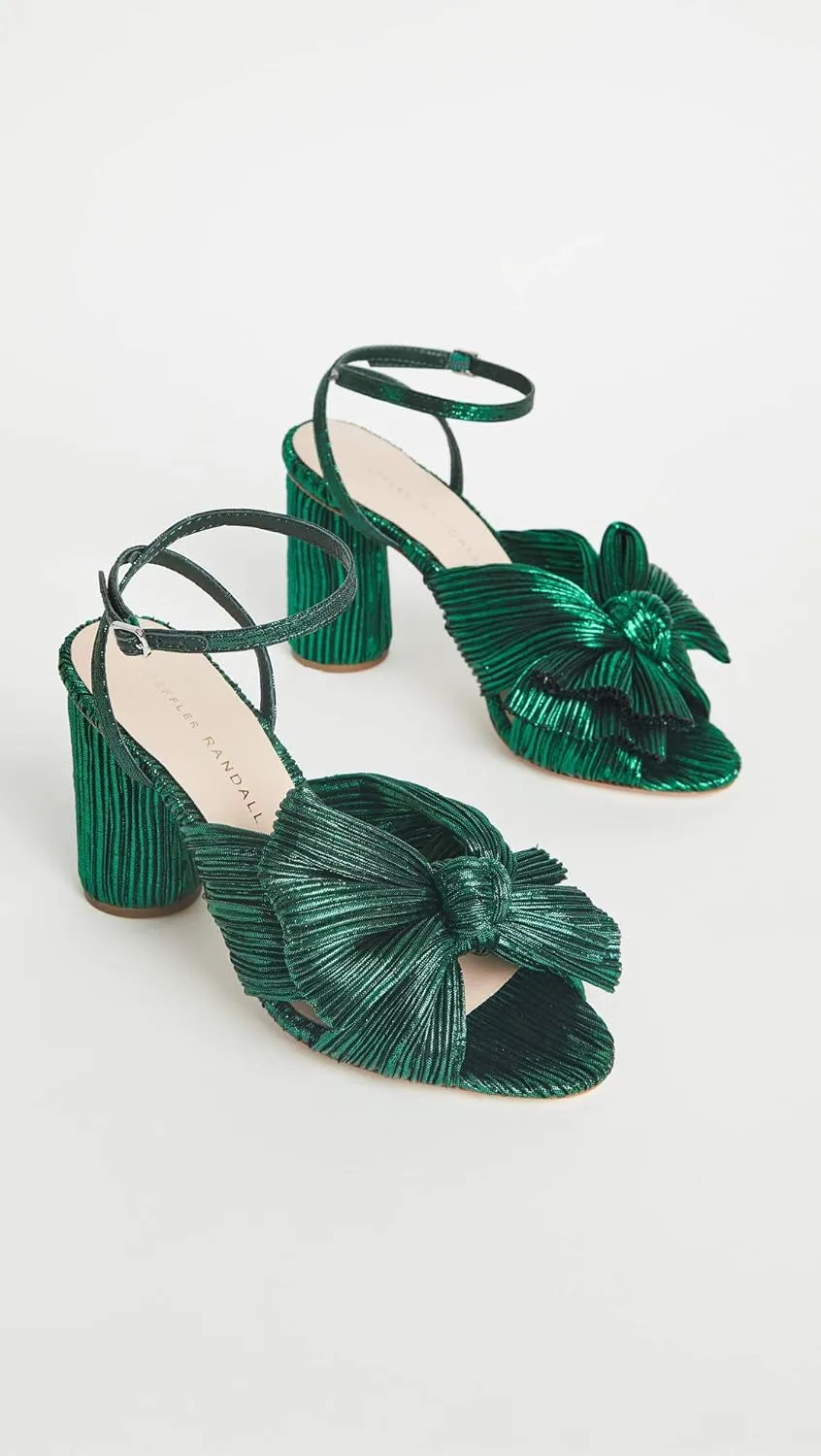 Loeffler Randall Women's Camellia Pleated Bow Heel with Ankle Strap
