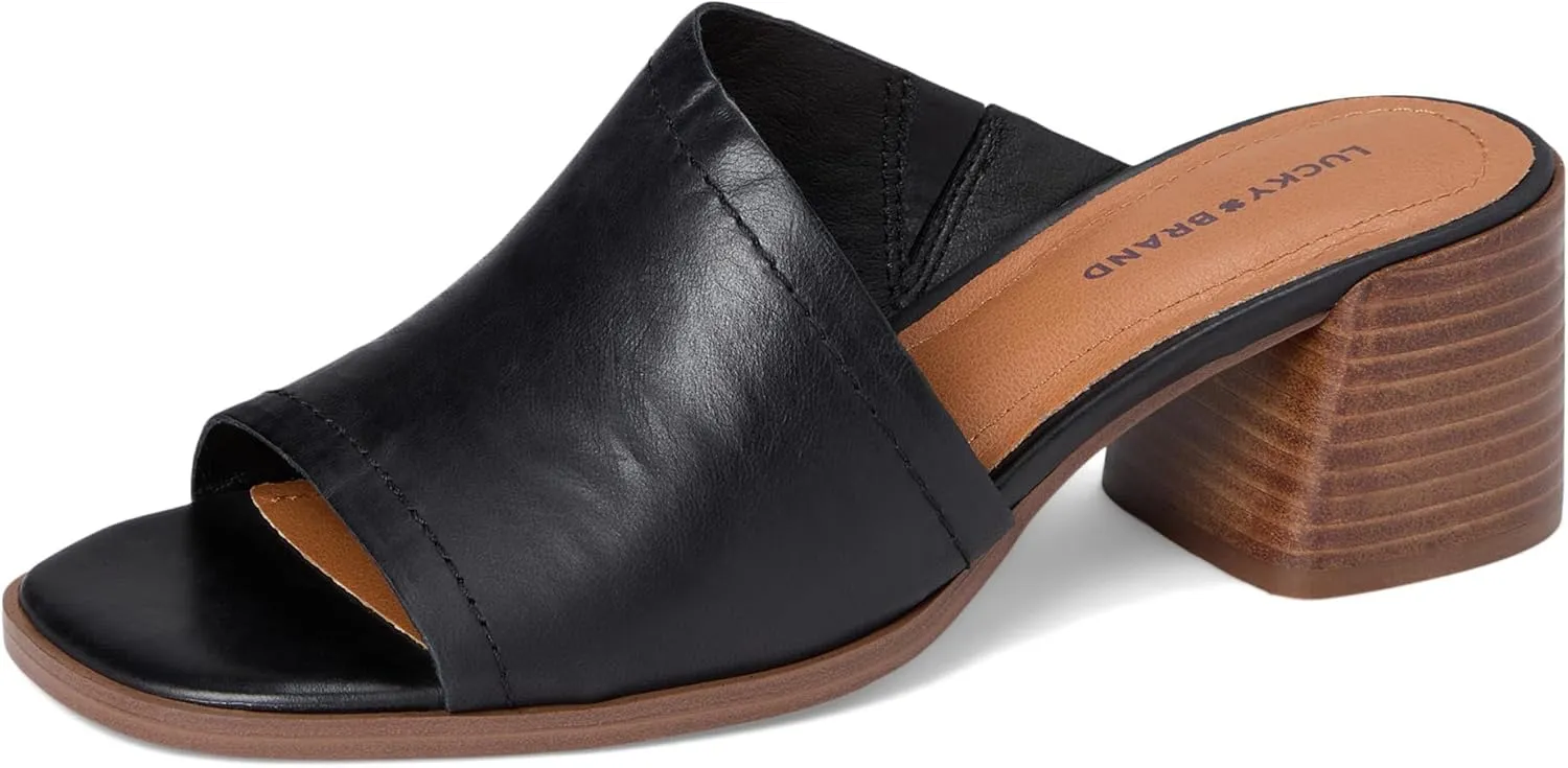 Lucky Brand Women's Jamira Asymmetrical Mule Heeled-Sandals