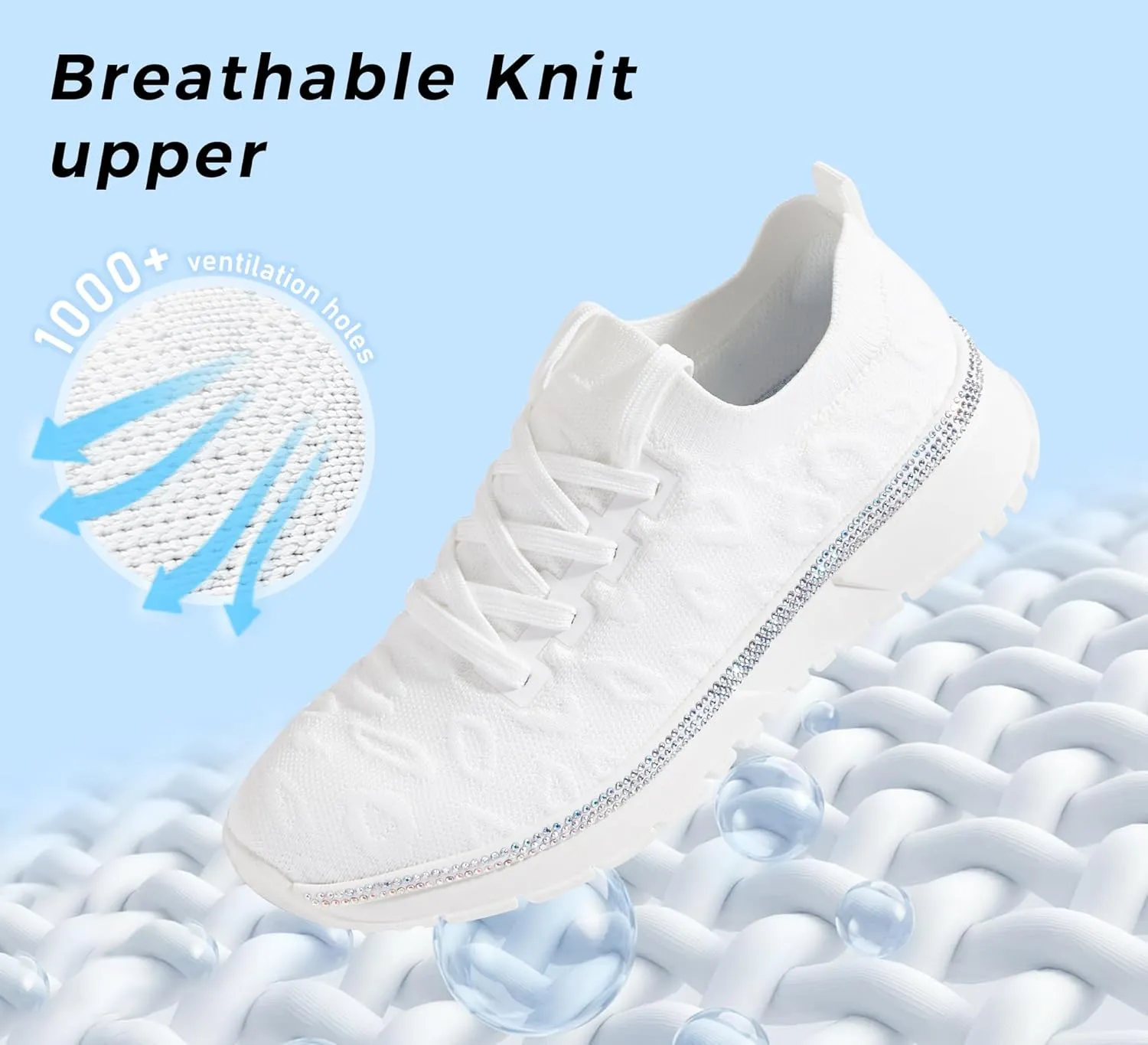 LUCKY STEP Women 's Mesh Slip on Sneaker Elastic Sock Knit Comfortable Breathable Lightweight Fashion Casual Walking Shoes