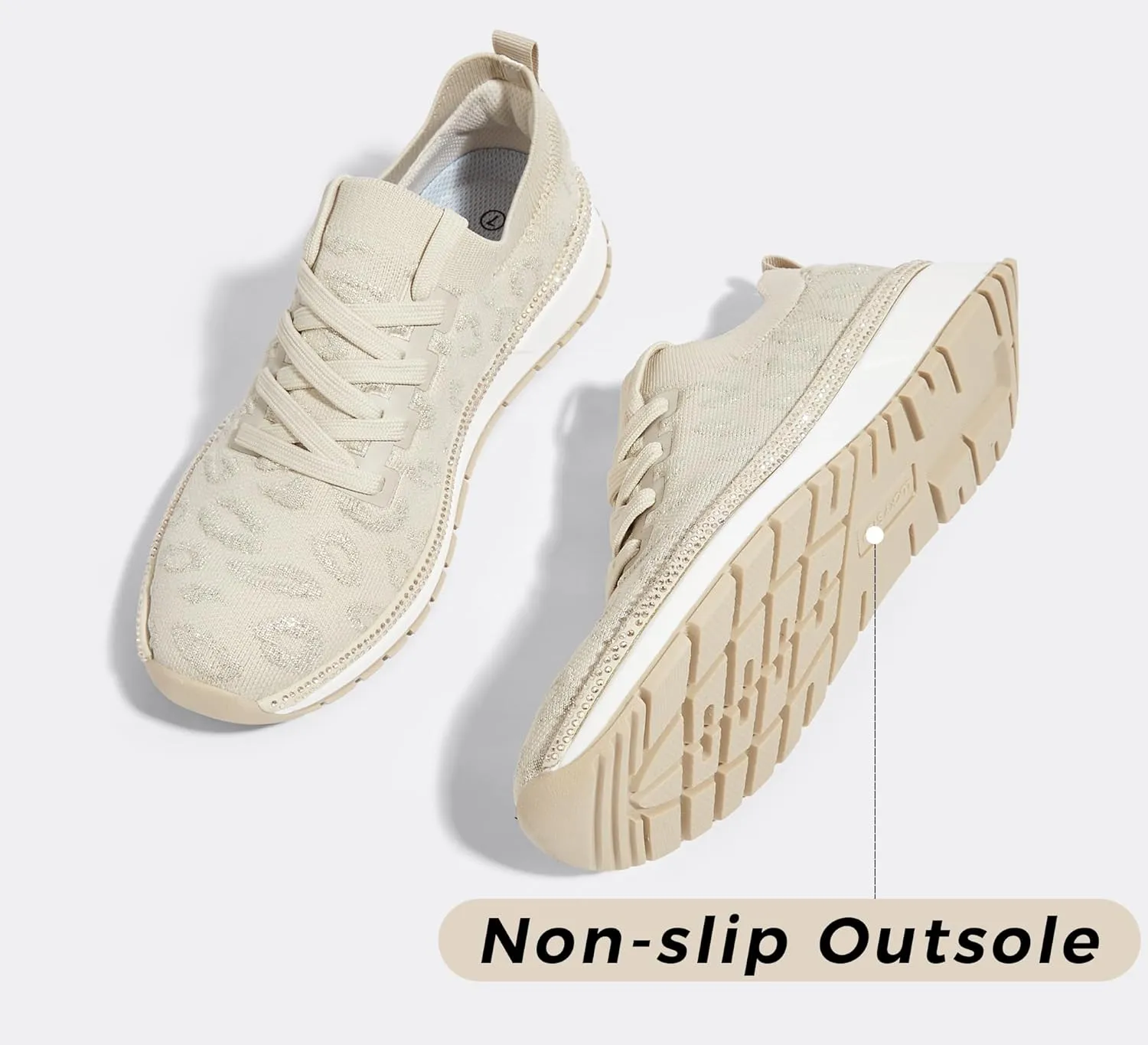 LUCKY STEP Women 's Mesh Slip on Sneaker Elastic Sock Knit Comfortable Breathable Lightweight Fashion Casual Walking Shoes
