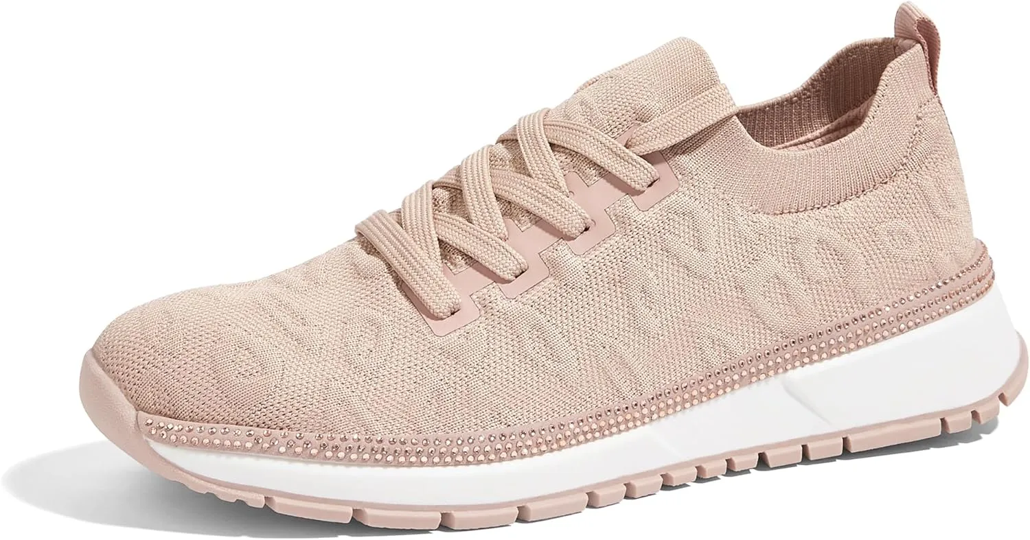 LUCKY STEP Women 's Mesh Slip on Sneaker Elastic Sock Knit Comfortable Breathable Lightweight Fashion Casual Walking Shoes