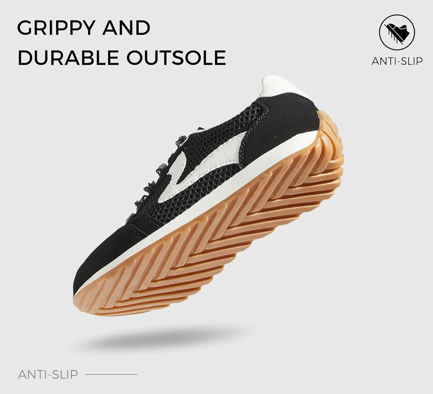 LUCKY STEP Women's Fashion Sneakers Trendy Tennis Shoes Neutral Stylish Retro Trainers Casual Running Walking Shoes