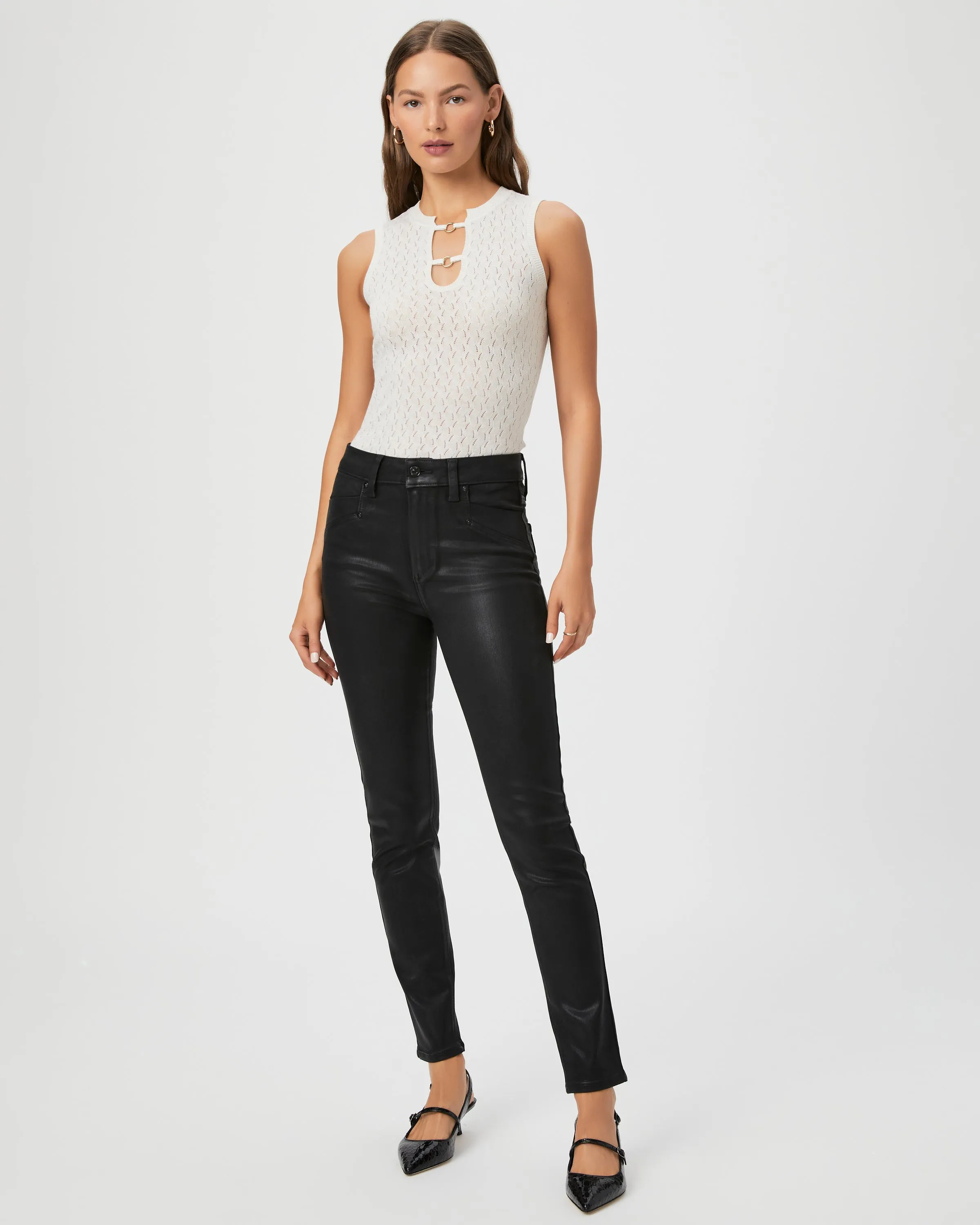 Maggie Pump - Black Croc Leather