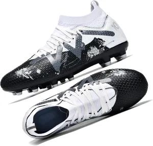MEBAMY Kids Soccer Cleats Spikes Indoor: Comfortable High Ankle AG Youth Football Cleats Training Sneaker