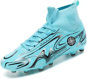 MEBAMY Kids Soccer Cleats Spikes Indoor: Comfortable High Ankle AG Youth Football Cleats Training Sneaker