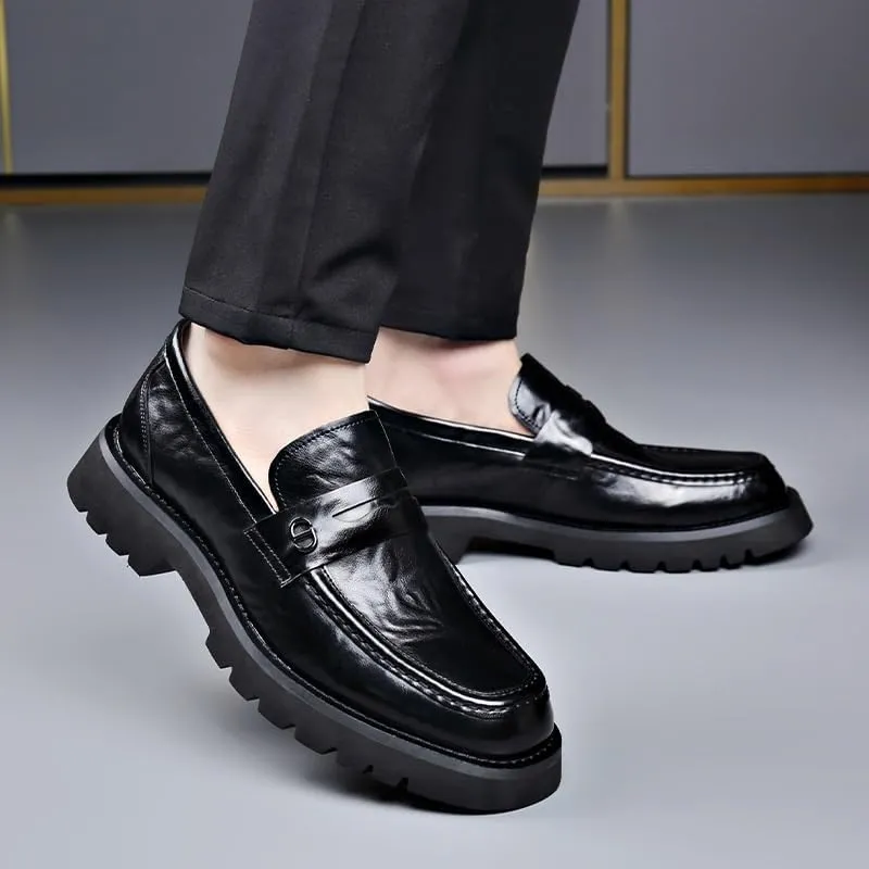 Men Business Casual Derby Shoes Men's Fashion Classic Slip On Low Oxfords Shoes Patent Leather Wingtip Brogue Dress Shoes(7)