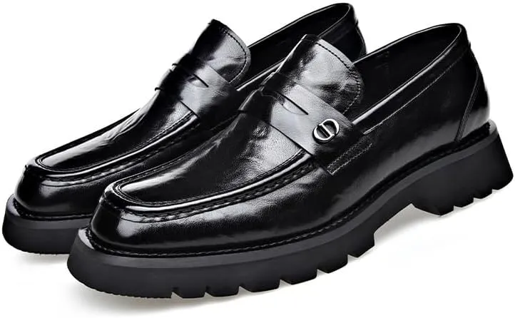 Men Business Casual Derby Shoes Men's Fashion Classic Slip On Low Oxfords Shoes Patent Leather Wingtip Brogue Dress Shoes(7)