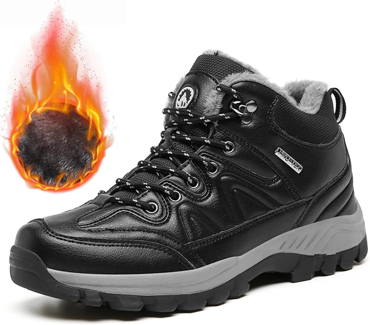 Men Winter Sneakers Outdoor Shoes Padded Warm Cotton Shoes Lightweight Hiking Shoes Large Size Men Casual Shoes Suede