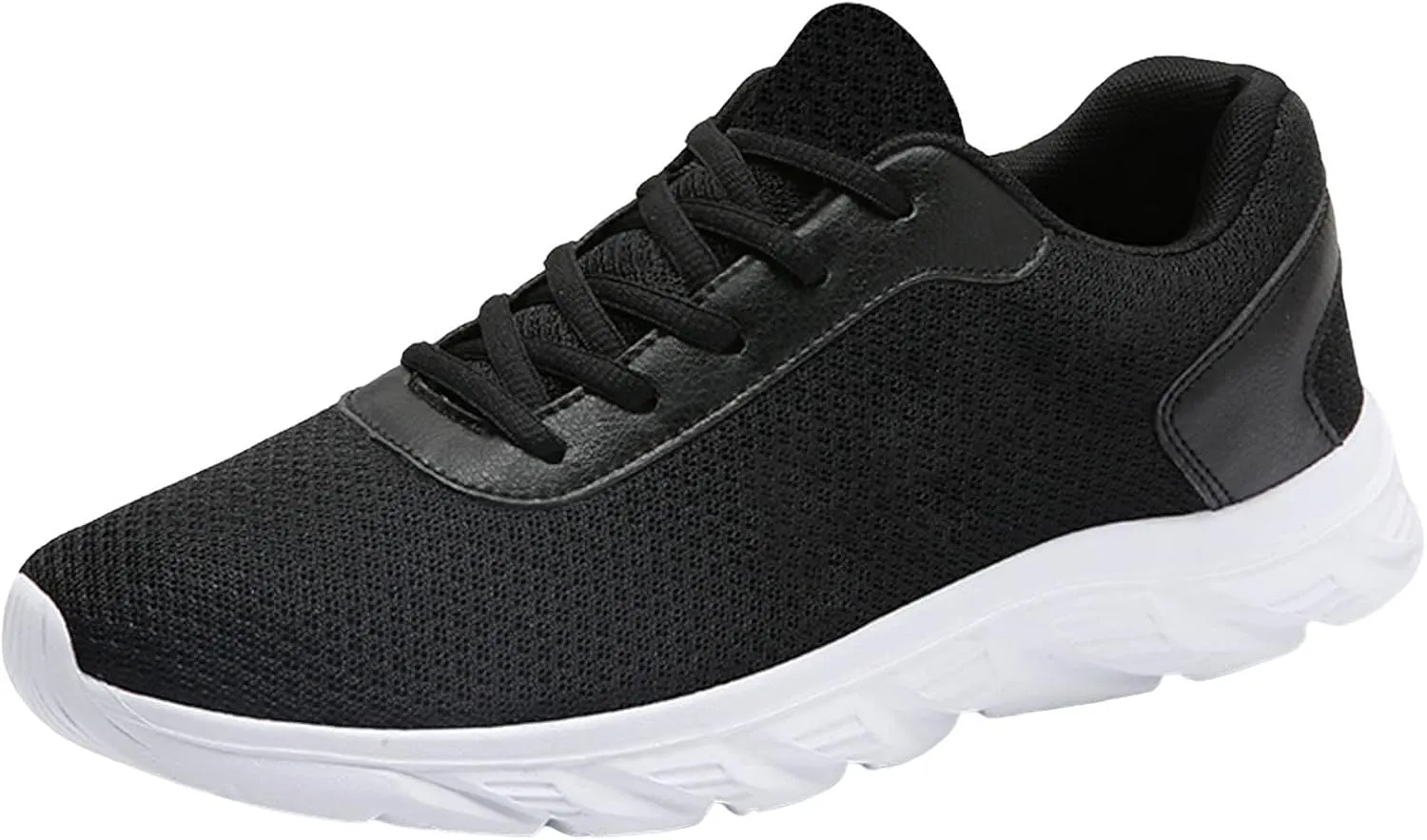 Men's Athletic Lace-Up Sneakers Breathable Mesh Lightweight Comfortable Walking Shoes for Gym Training, Jogging & Daily Sports Simple Solid Color Fashion Summer Sneaker