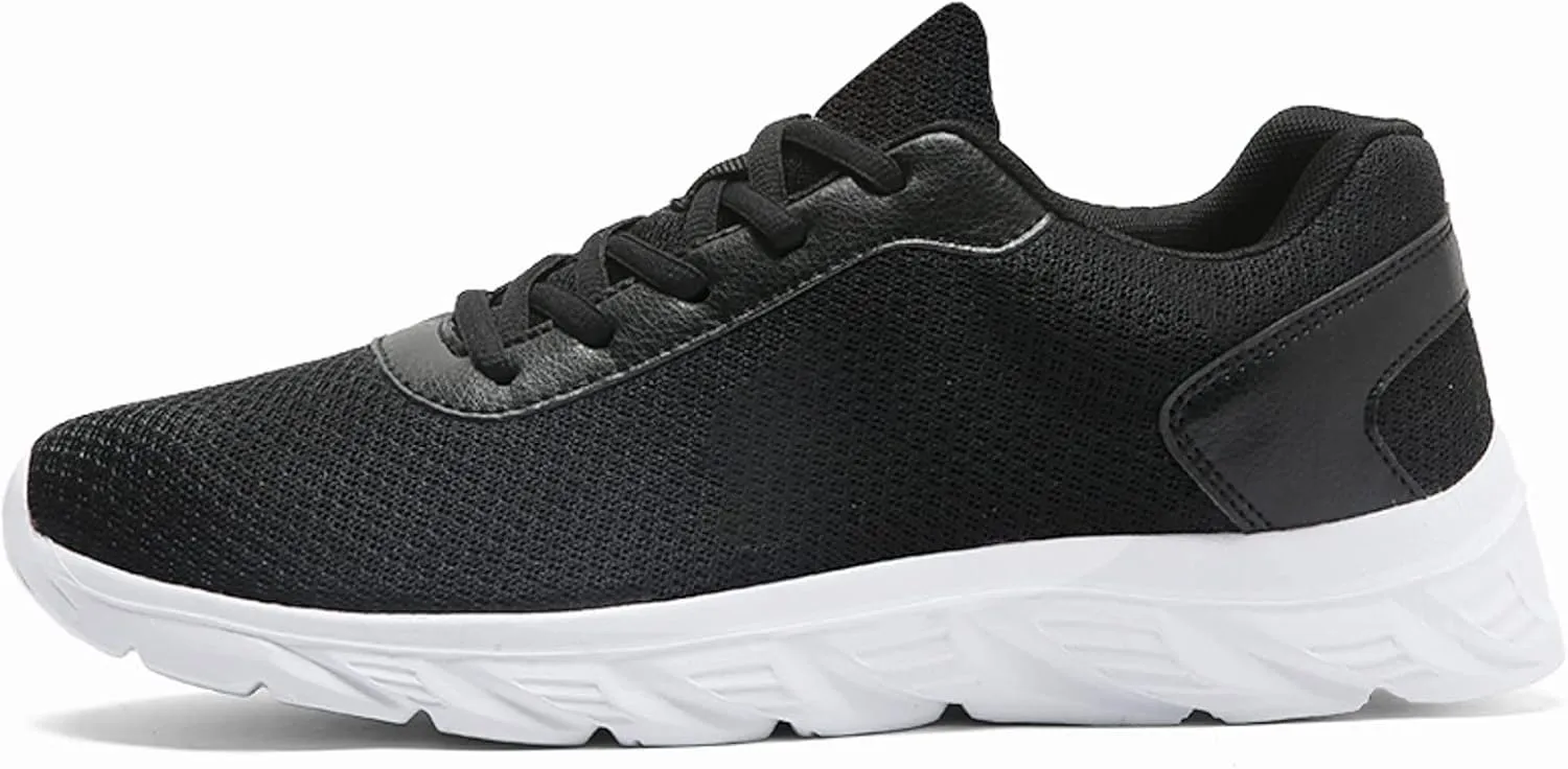 Men's Athletic Lace-Up Sneakers Breathable Mesh Lightweight Comfortable Walking Shoes for Gym Training, Jogging & Daily Sports Simple Solid Color Fashion Summer Sneaker