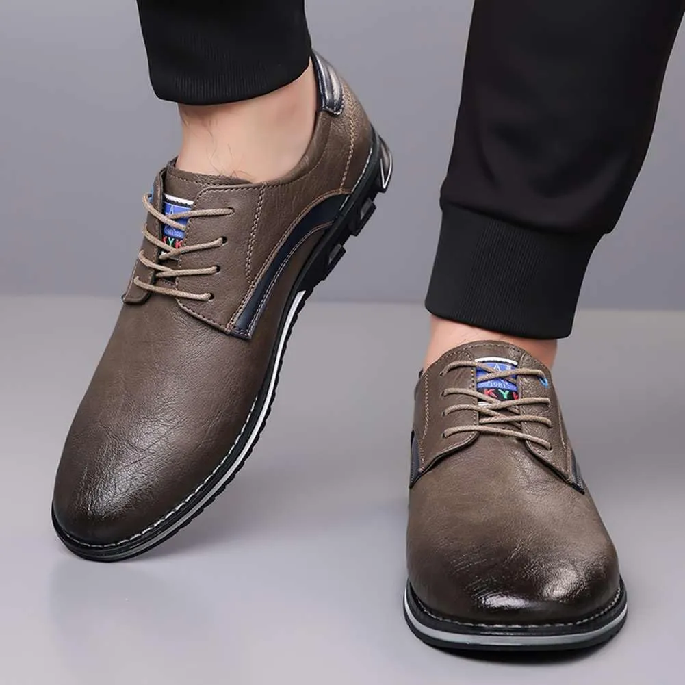 Men's Business Office Oxford Shoes Plus Size Leather Fashion Dress Sneakers Comfort Walking Driving Shoes