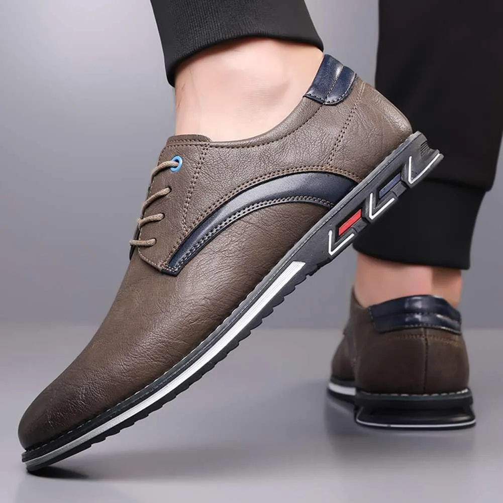 Men's Business Office Oxford Shoes Plus Size Leather Fashion Dress Sneakers Comfort Walking Driving Shoes