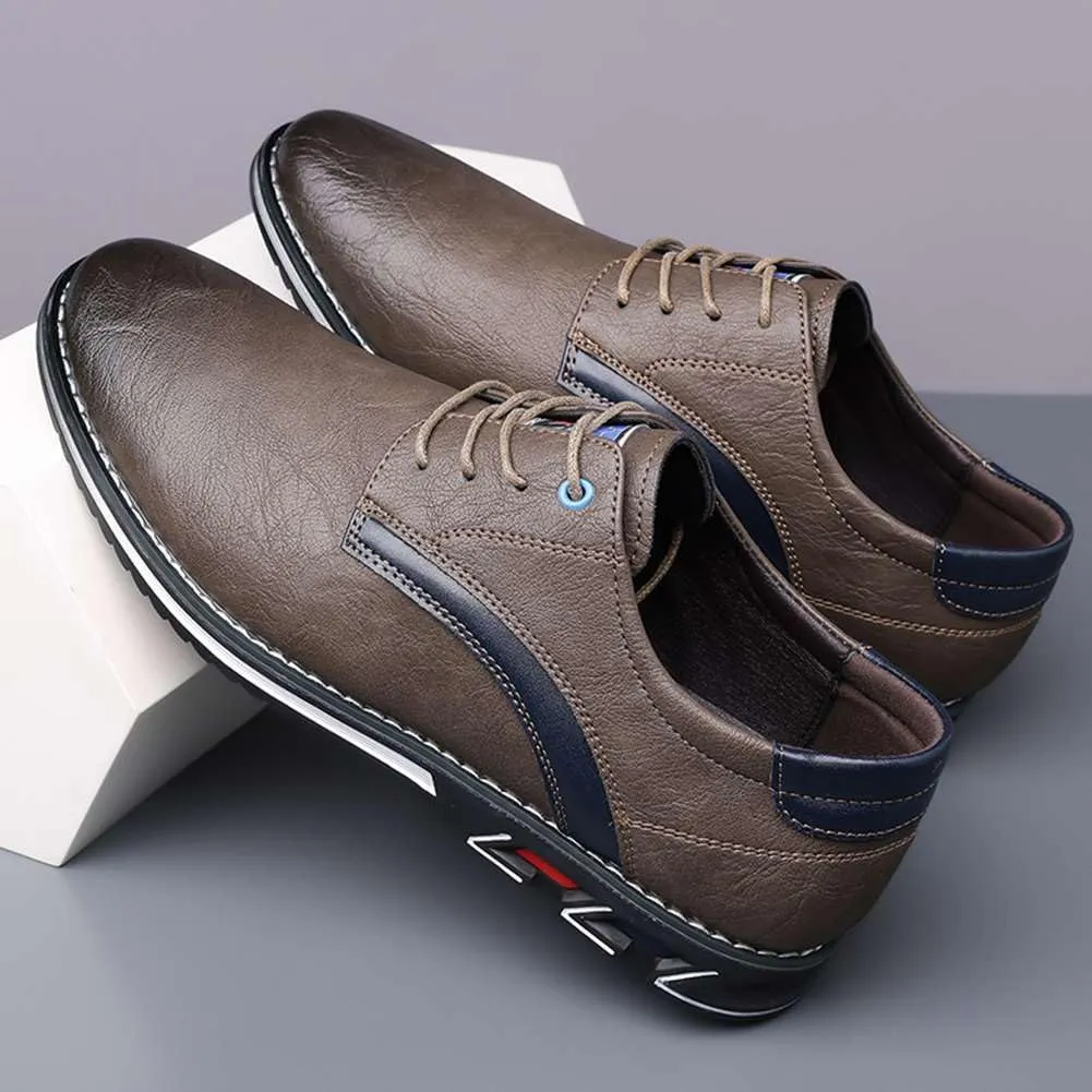 Men's Business Office Oxford Shoes Plus Size Leather Fashion Dress Sneakers Comfort Walking Driving Shoes