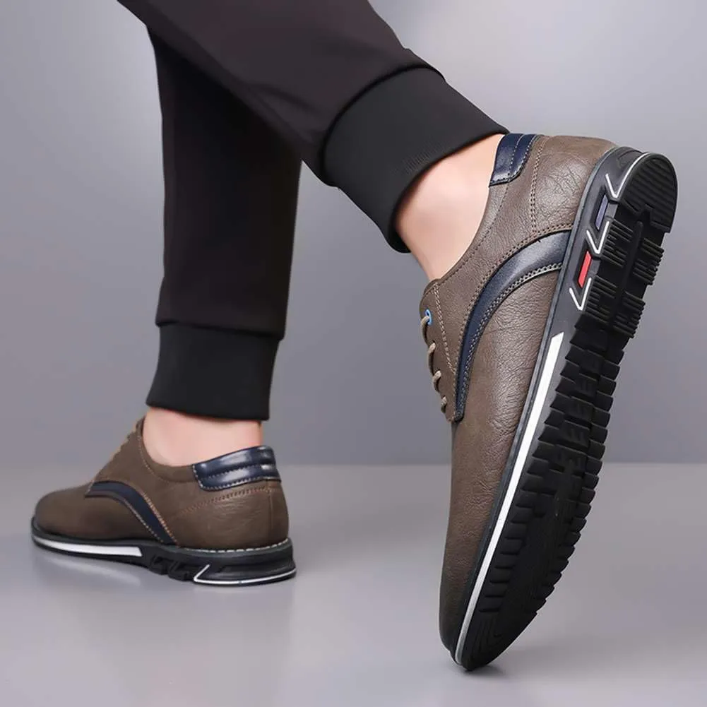 Men's Business Office Oxford Shoes Plus Size Leather Fashion Dress Sneakers Comfort Walking Driving Shoes