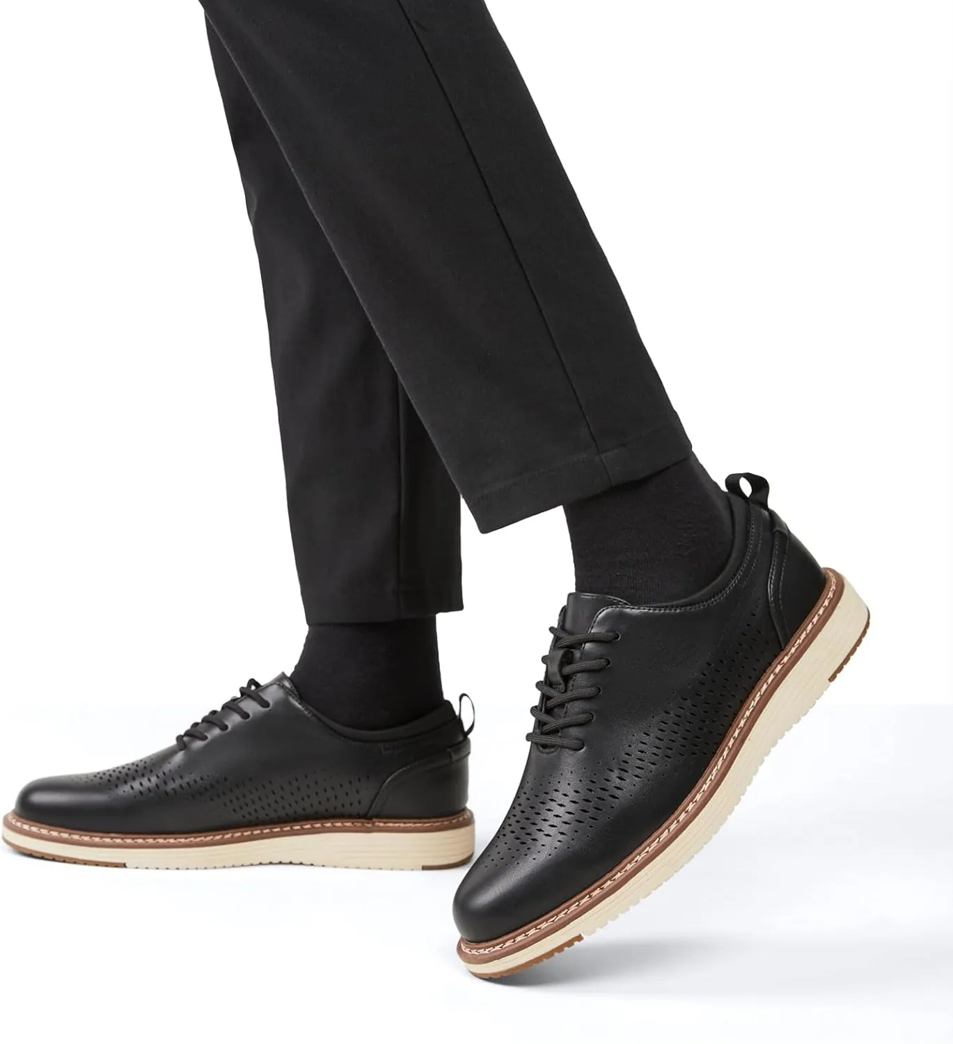 Men's Casual Dress Shoes Wingtip Dress Sneakers Business Oxford Shoes Comfortable Office Walking Shoes