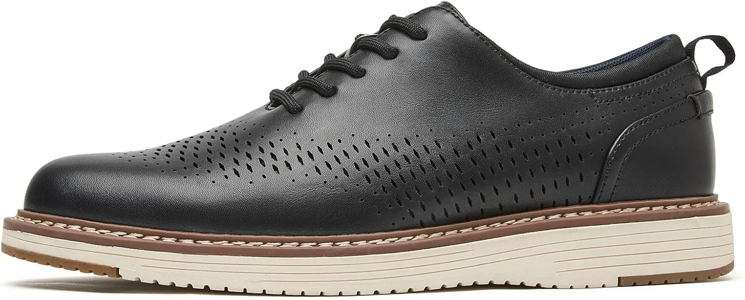 Men's Casual Dress Shoes Wingtip Dress Sneakers Business Oxford Shoes Comfortable Office Walking Shoes