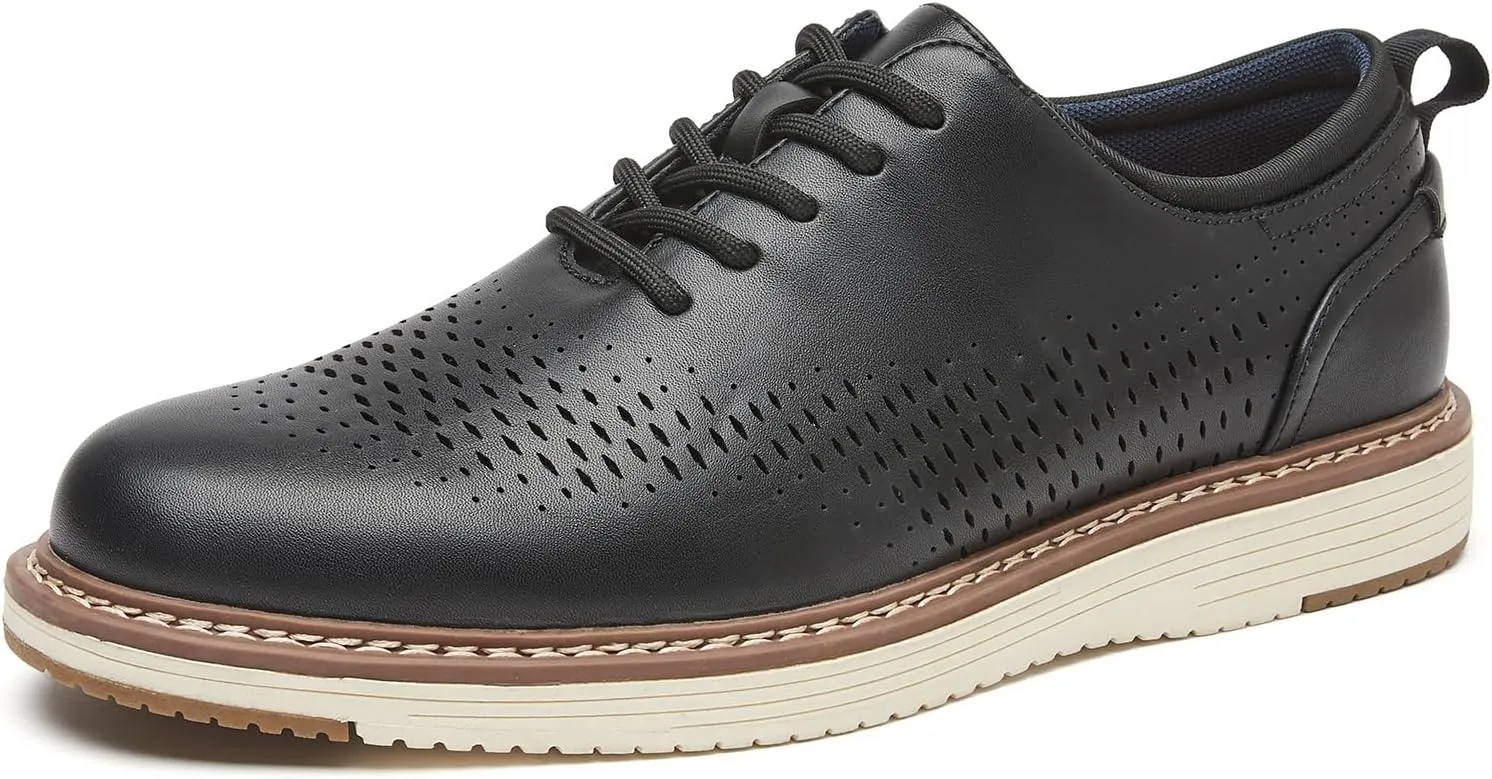 Men's Casual Dress Shoes Wingtip Dress Sneakers Business Oxford Shoes Comfortable Office Walking Shoes