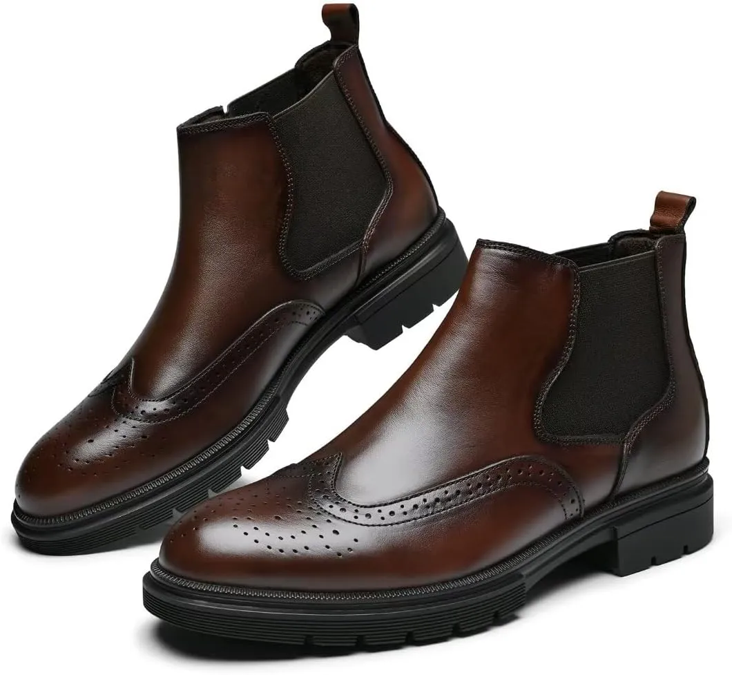 Men's Chukka Boots Genuine Leather Ankle Boot for Men Classic Casual Oxford Style Footwear