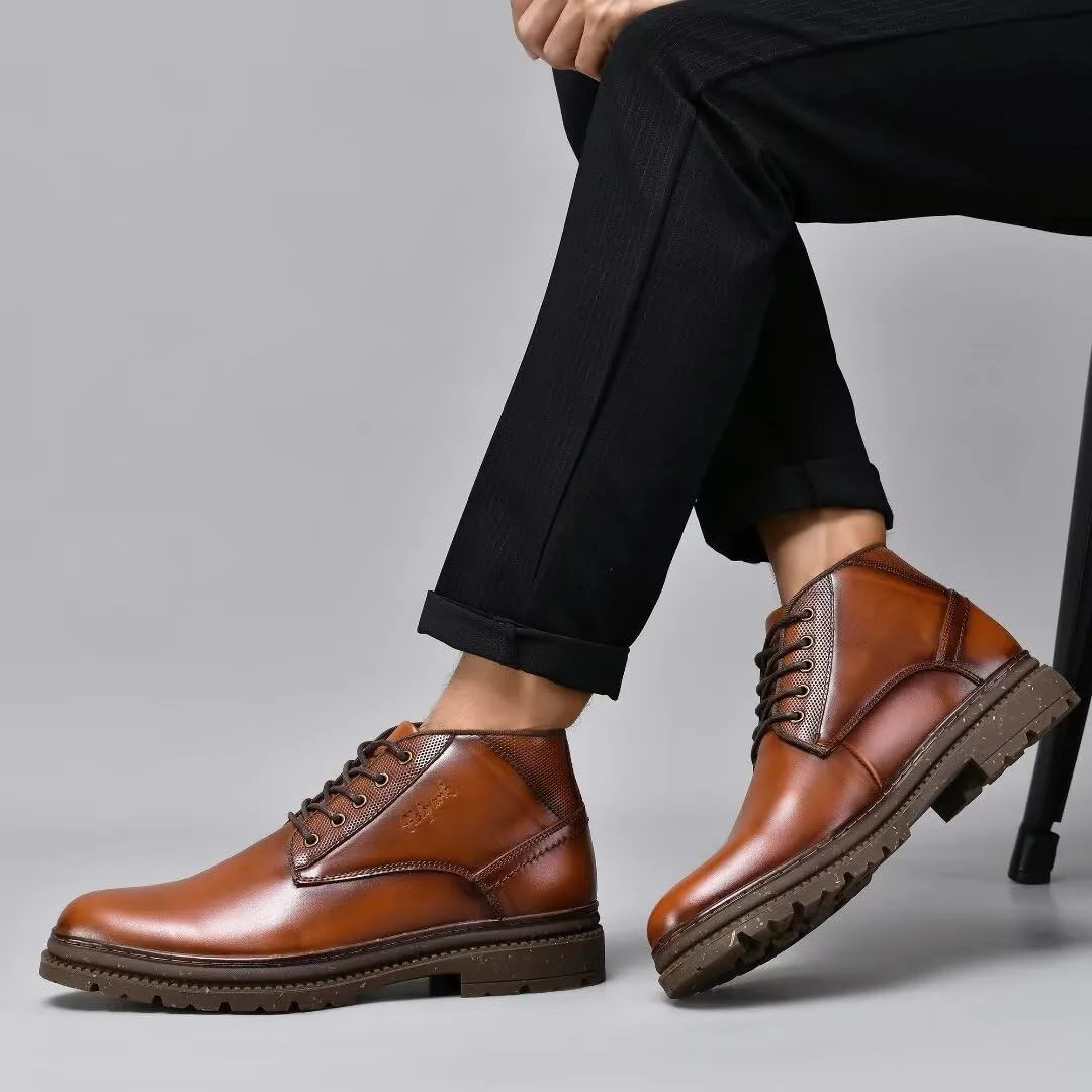 Men's Chukka Boots Genuine Leather Ankle Boot for Men Classic Casual Oxford Style Footwear