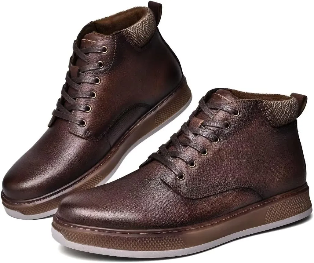 Men's Chukka Boots Genuine Leather Ankle Boot for Men Classic Casual Oxford Style Footwear
