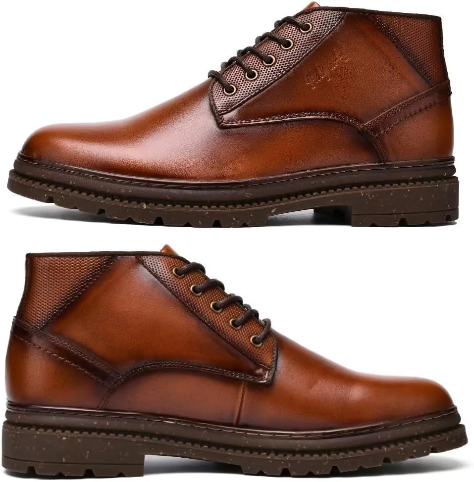 Men's Chukka Boots Genuine Leather Ankle Boot for Men Classic Casual Oxford Style Footwear