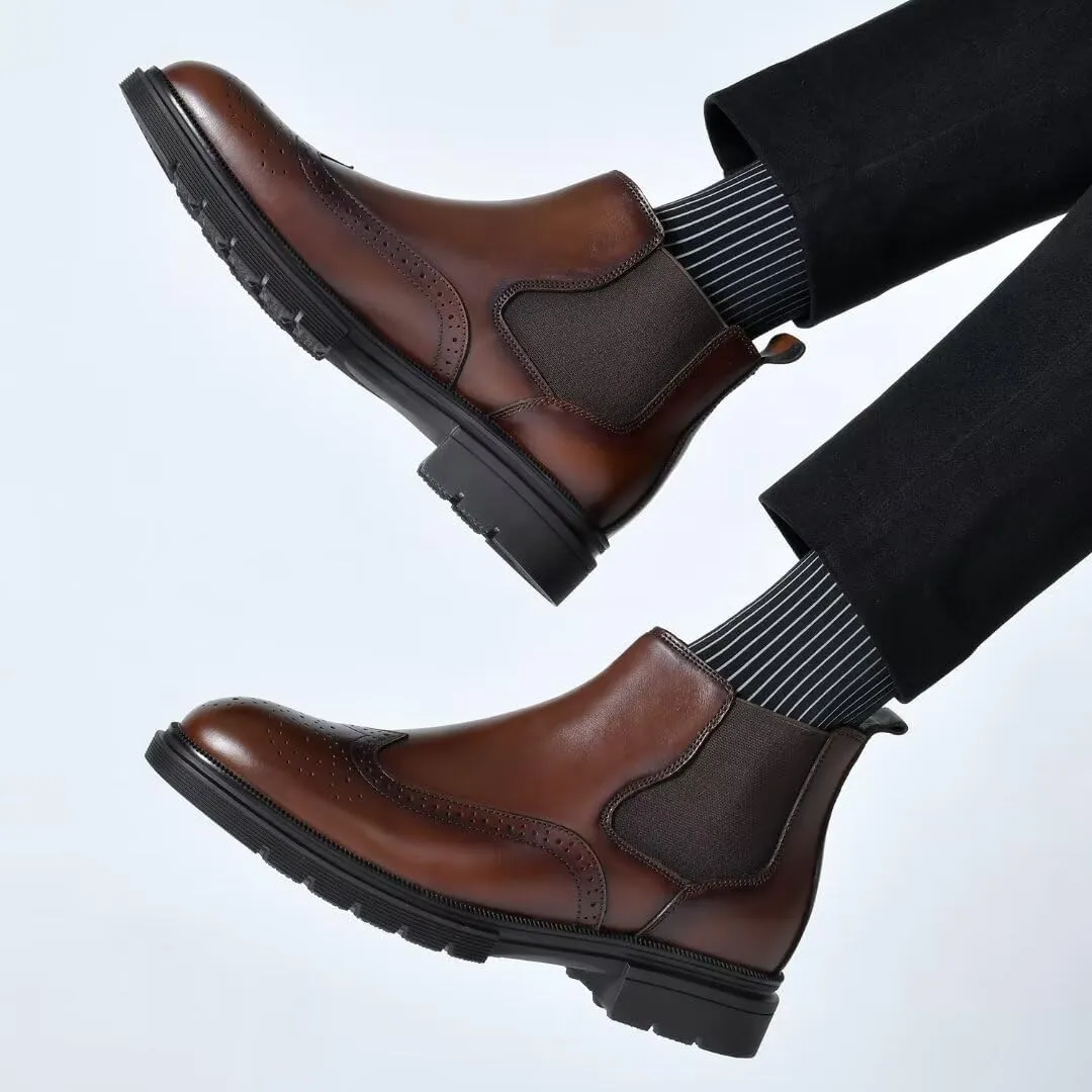 Men's Chukka Boots Genuine Leather Ankle Boot for Men Classic Casual Oxford Style Footwear