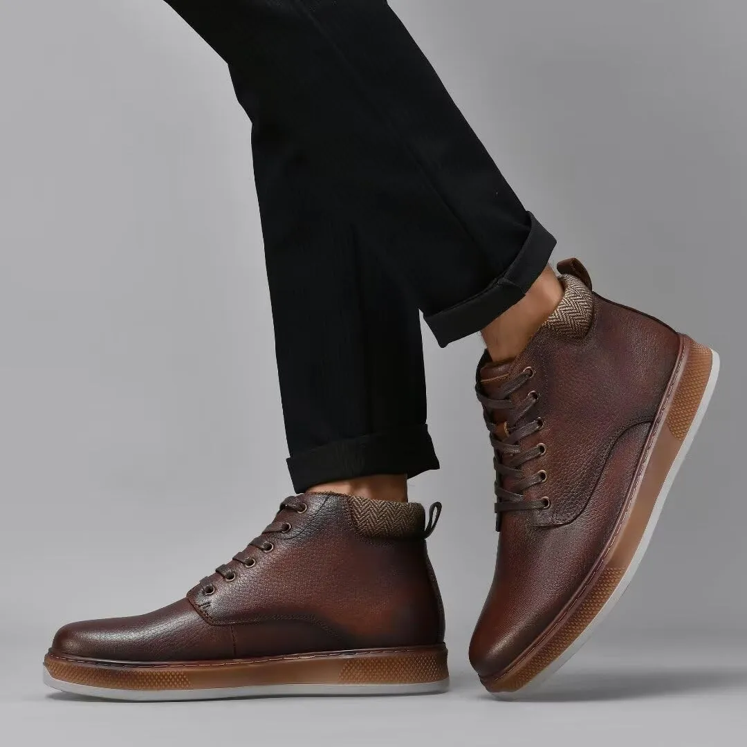 Men's Chukka Boots Genuine Leather Ankle Boot for Men Classic Casual Oxford Style Footwear