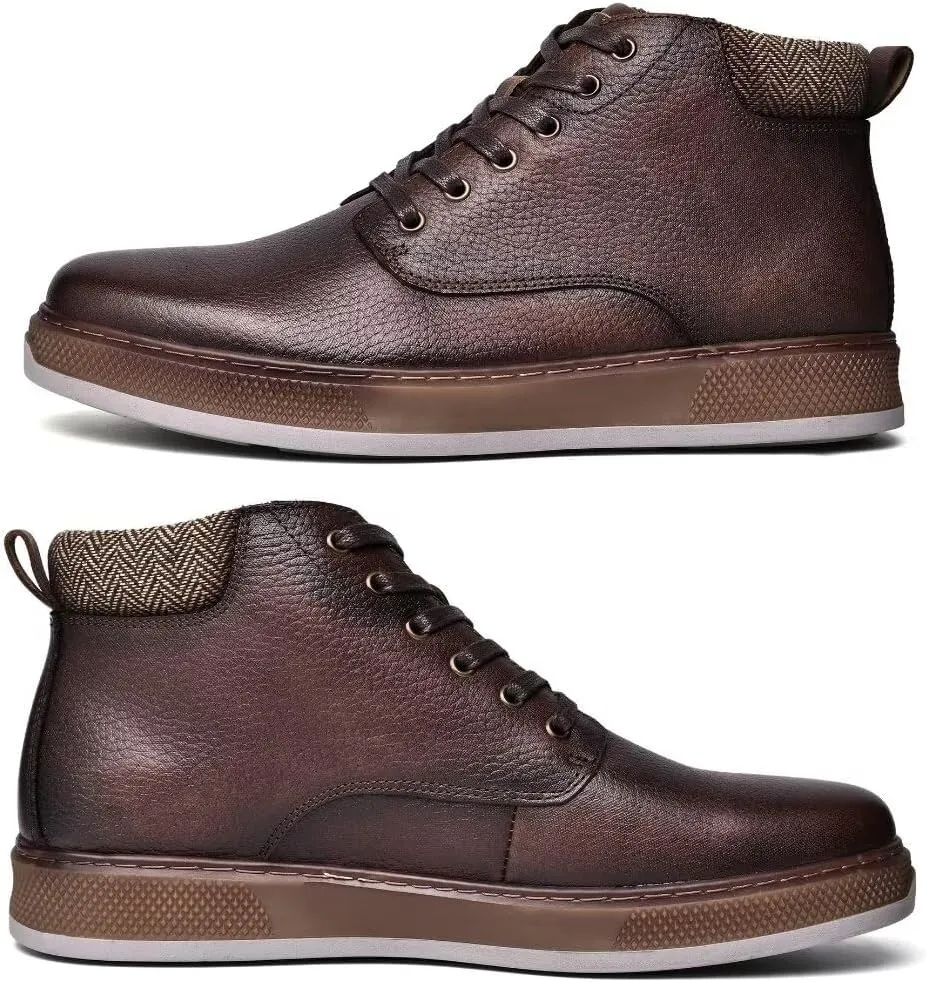 Men's Chukka Boots Genuine Leather Ankle Boot for Men Classic Casual Oxford Style Footwear