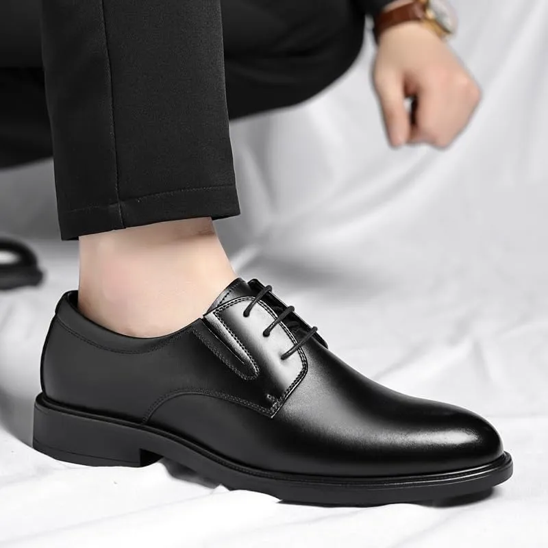 Men's Classic Lace-up Brogue Oxfords Shoes Mens Business Casual Loafers Patent Leather Dress Shoes for Men