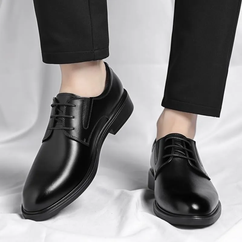 Men's Classic Lace-up Brogue Oxfords Shoes Mens Business Casual Loafers Patent Leather Dress Shoes for Men