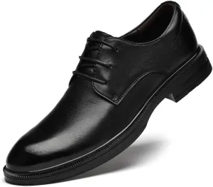 Men's Classic Patent Lace-up Formal Oxford Non-Slip Waterproof Business Formal Derby Shoes for Men