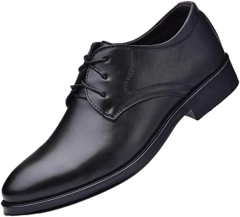 Men's Comfort Dress Shoes Classic Hand Stitched Business Formal Oxfords Non-Slip Softsole Derby Shoes for Men