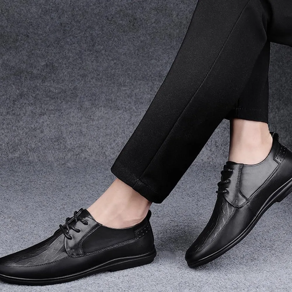 Mens Derby Shoes Dress Sneakers Non-Slip Platform Wingtip Brogue Summer Work Formal Oxford Shoes