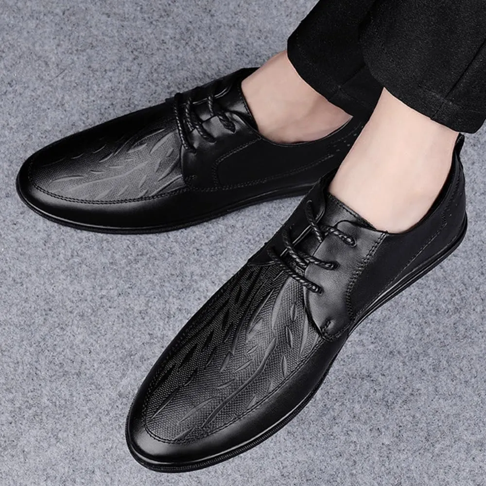 Mens Derby Shoes Dress Sneakers Non-Slip Platform Wingtip Brogue Summer Work Formal Oxford Shoes