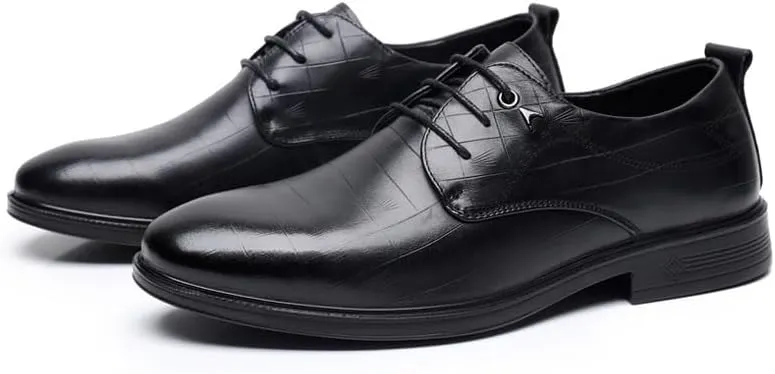 Mens Derby Shoes Luxury Modern Leather Business Casual Scale Pattern Comfort Formal Shoes Breathable Classic Lace-up Formal Tuxedo Derby Shoes(10)